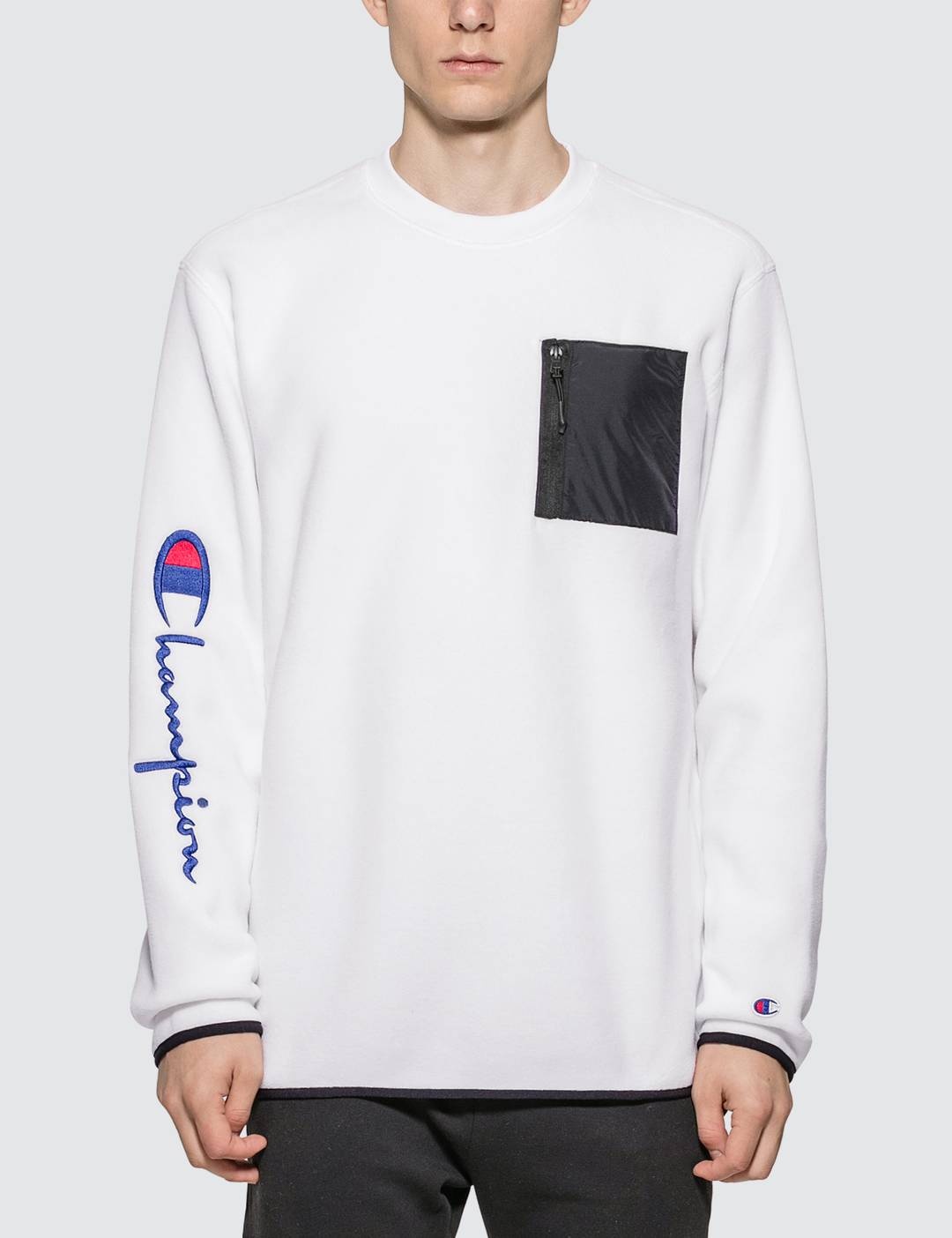 Sleeve Script Crewneck Fleece - 1