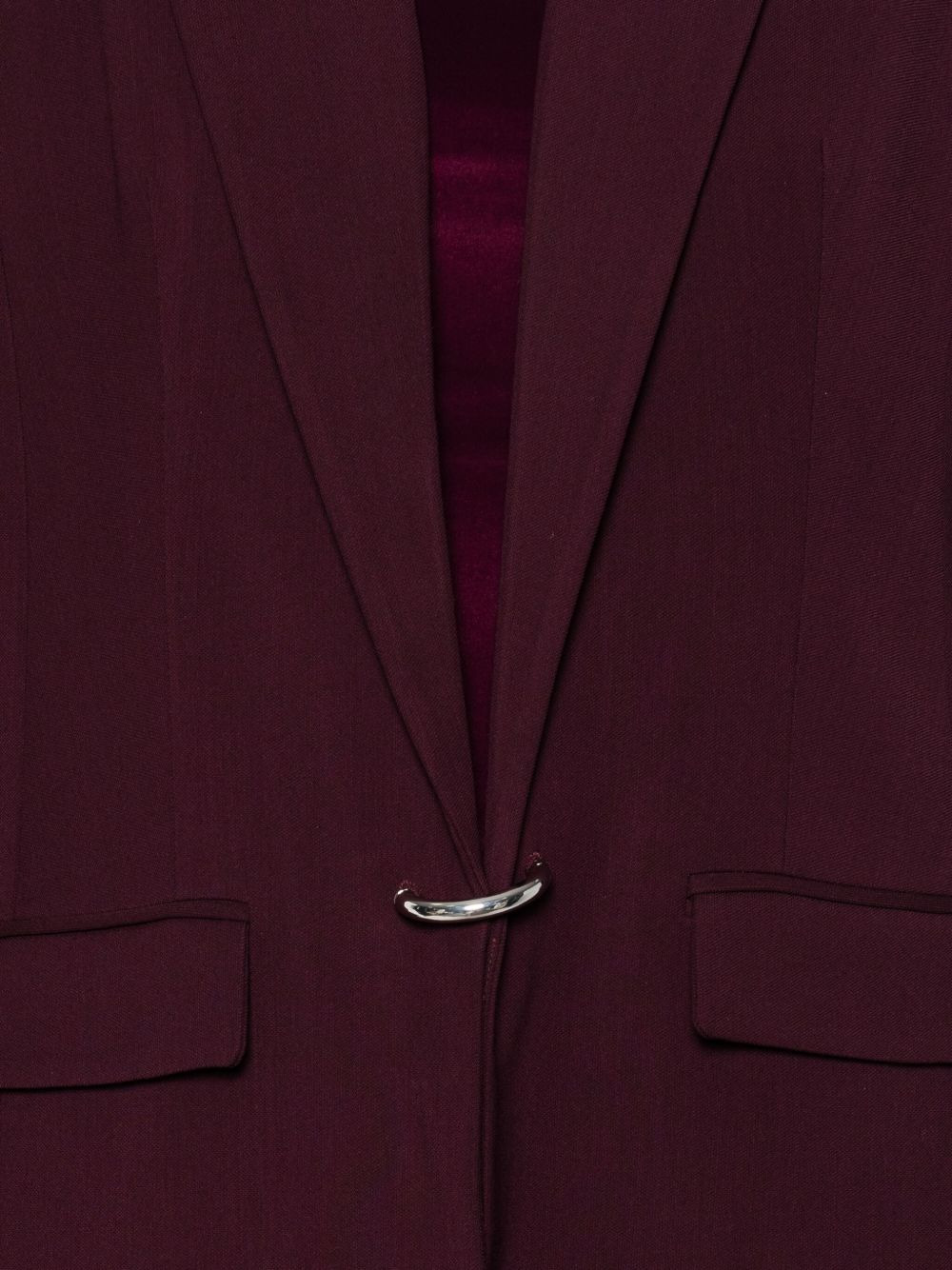 notched-lapel wool coat - 5