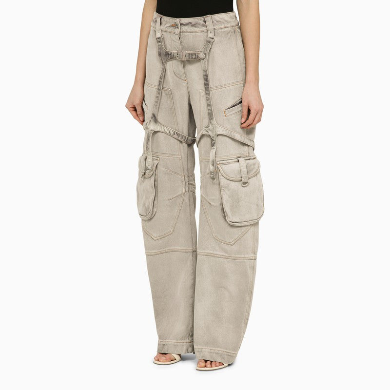 Off-White Oversized Cargo Jeans In Burnt Denim Women - 3