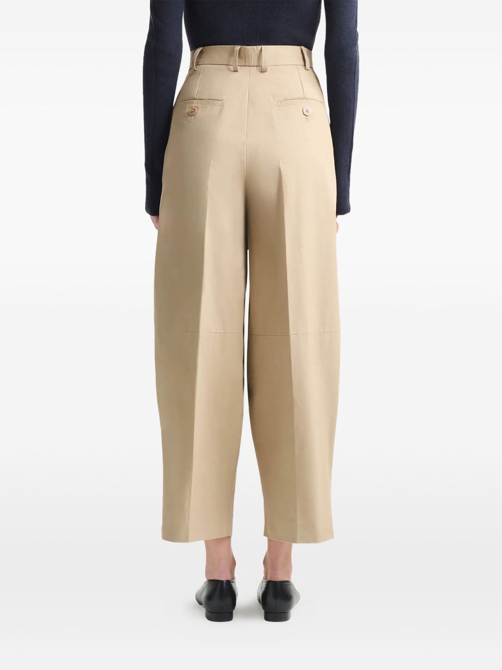 pleated gabardine trousers - 3