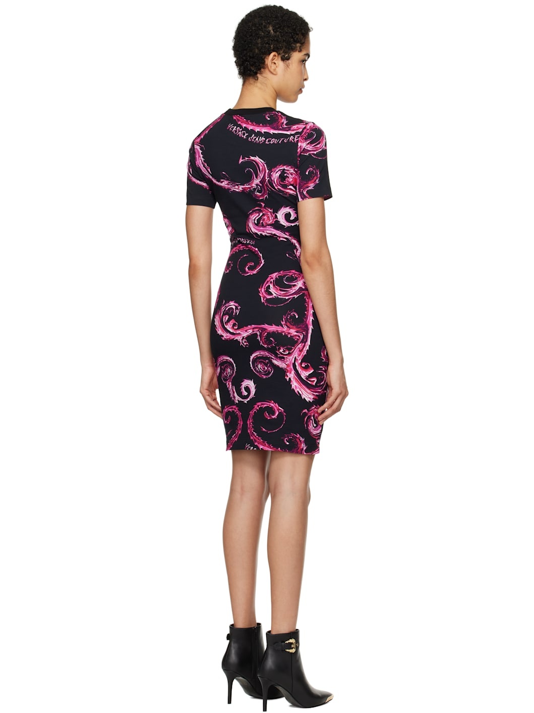Black Chromo Couture T-Shirt Minidress - 3