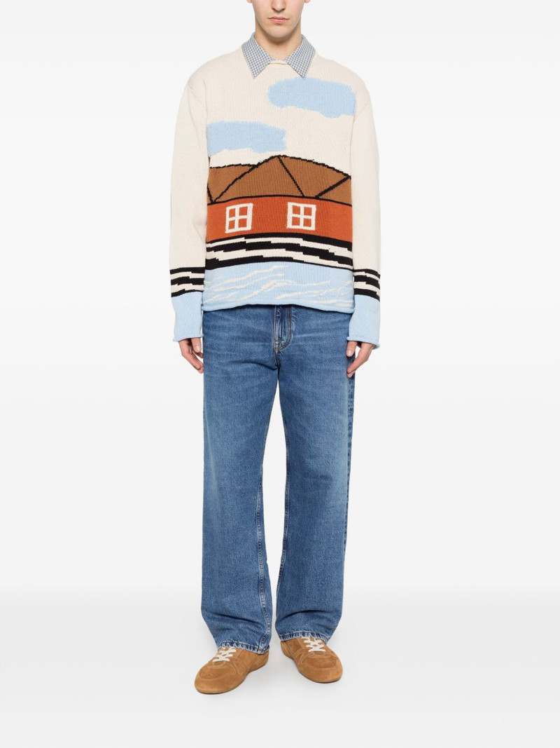NN07 Mikkel house-graphic crew-neck sweater outlook