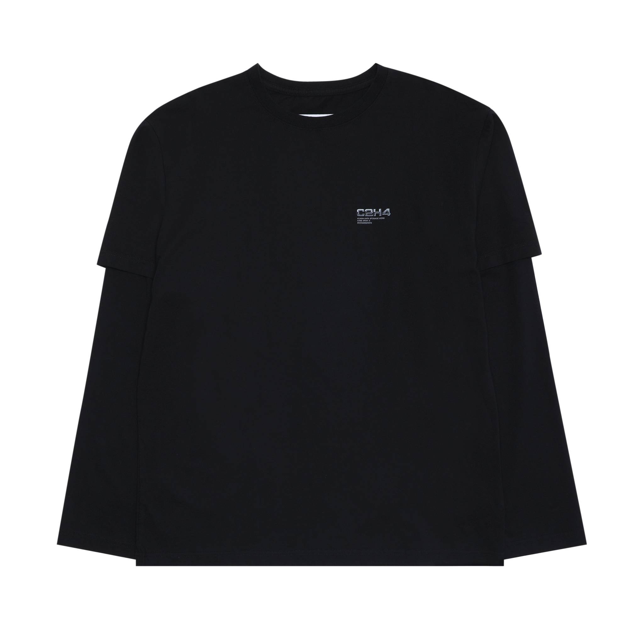 C2H4 Double Layered Long-Sleeve T-shirt 'Black' - 1