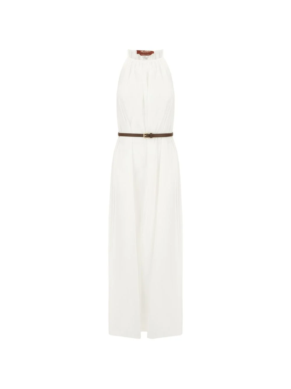belted halterneck maxi dress - 1