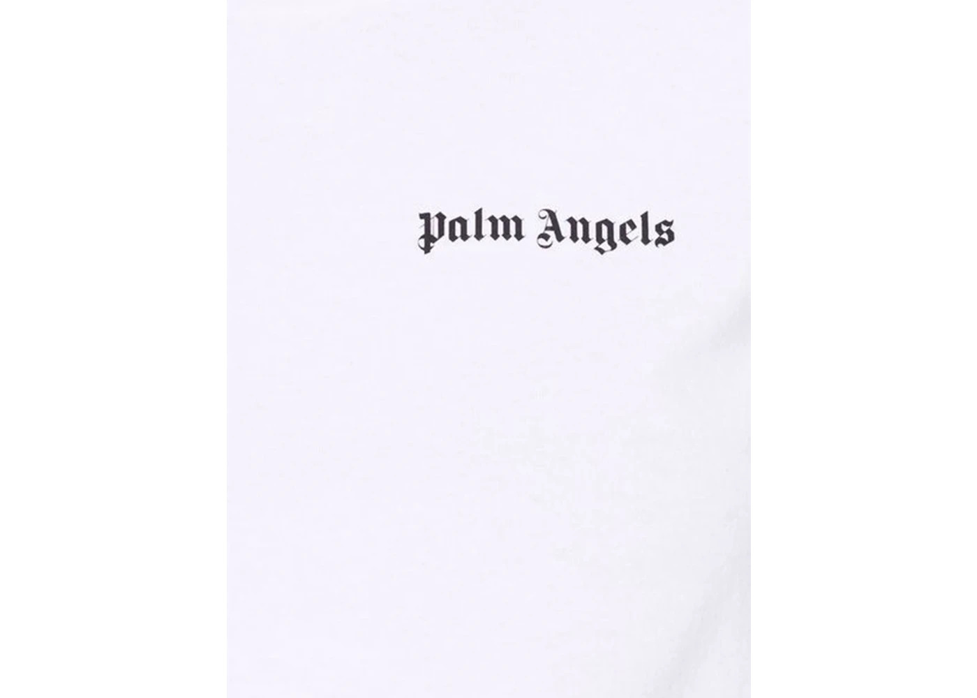 Palm Angels Womens Logo Fitted T-Shirt White/Black - 2