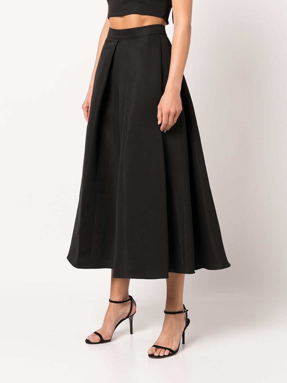 Leighton pleated A-line skirt - 3
