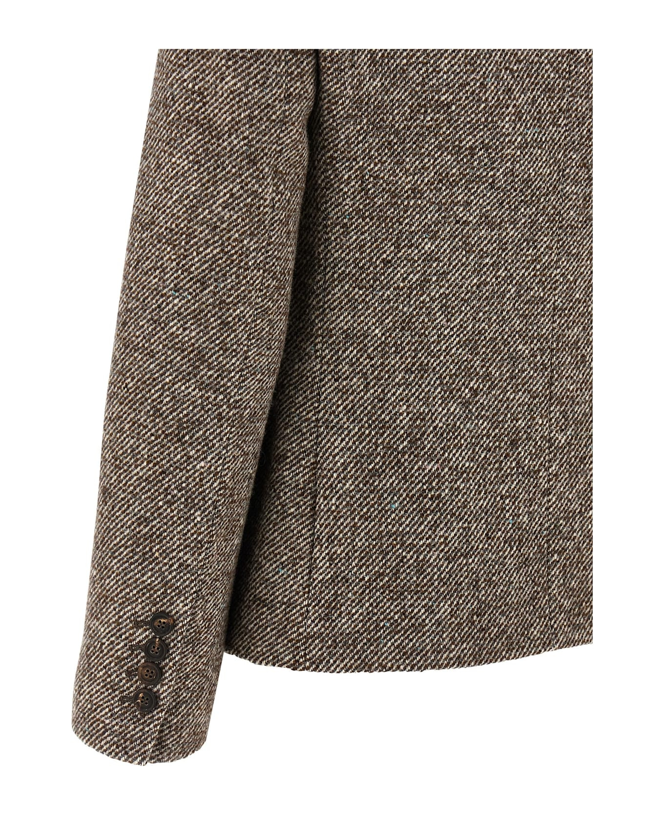 Double-breasted Silk Blend Blazer - 4