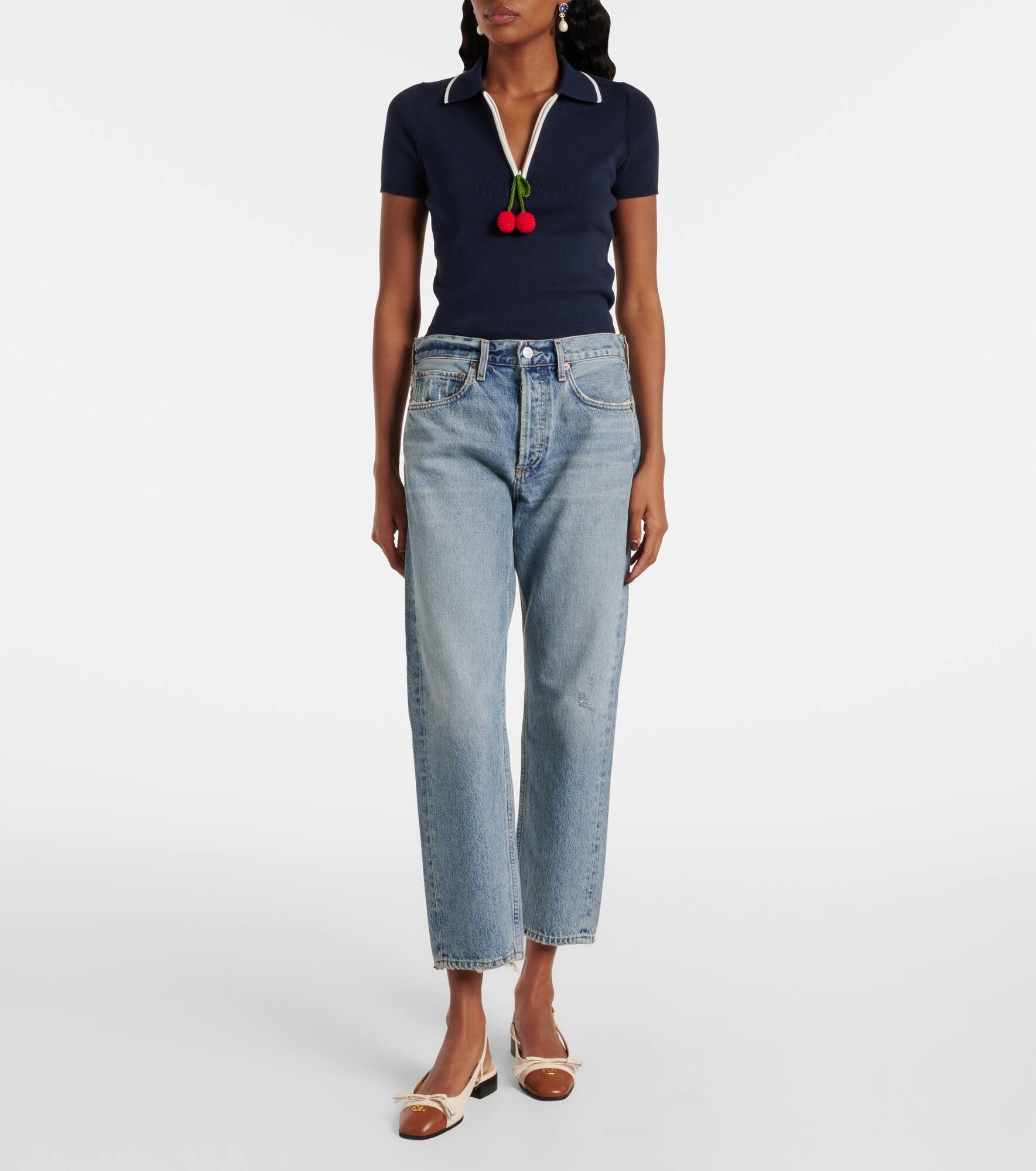 Parker mid-rise straight jeans - 7