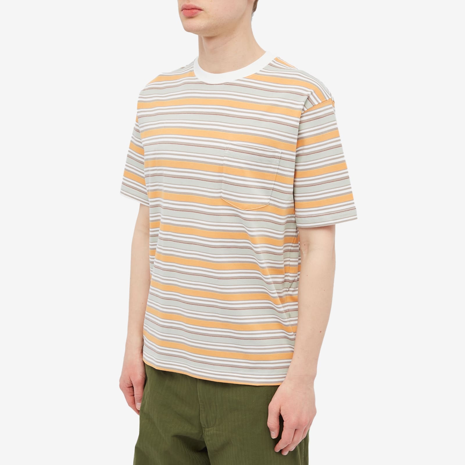 Beams Plus Multi Stripe Pocket T-Shirt - 2