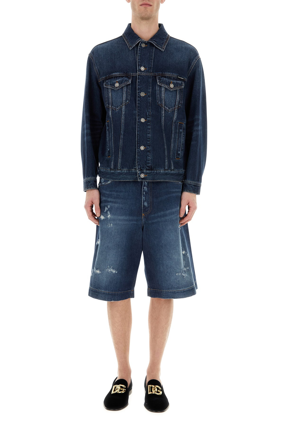 Denim bermuda shorts - 6