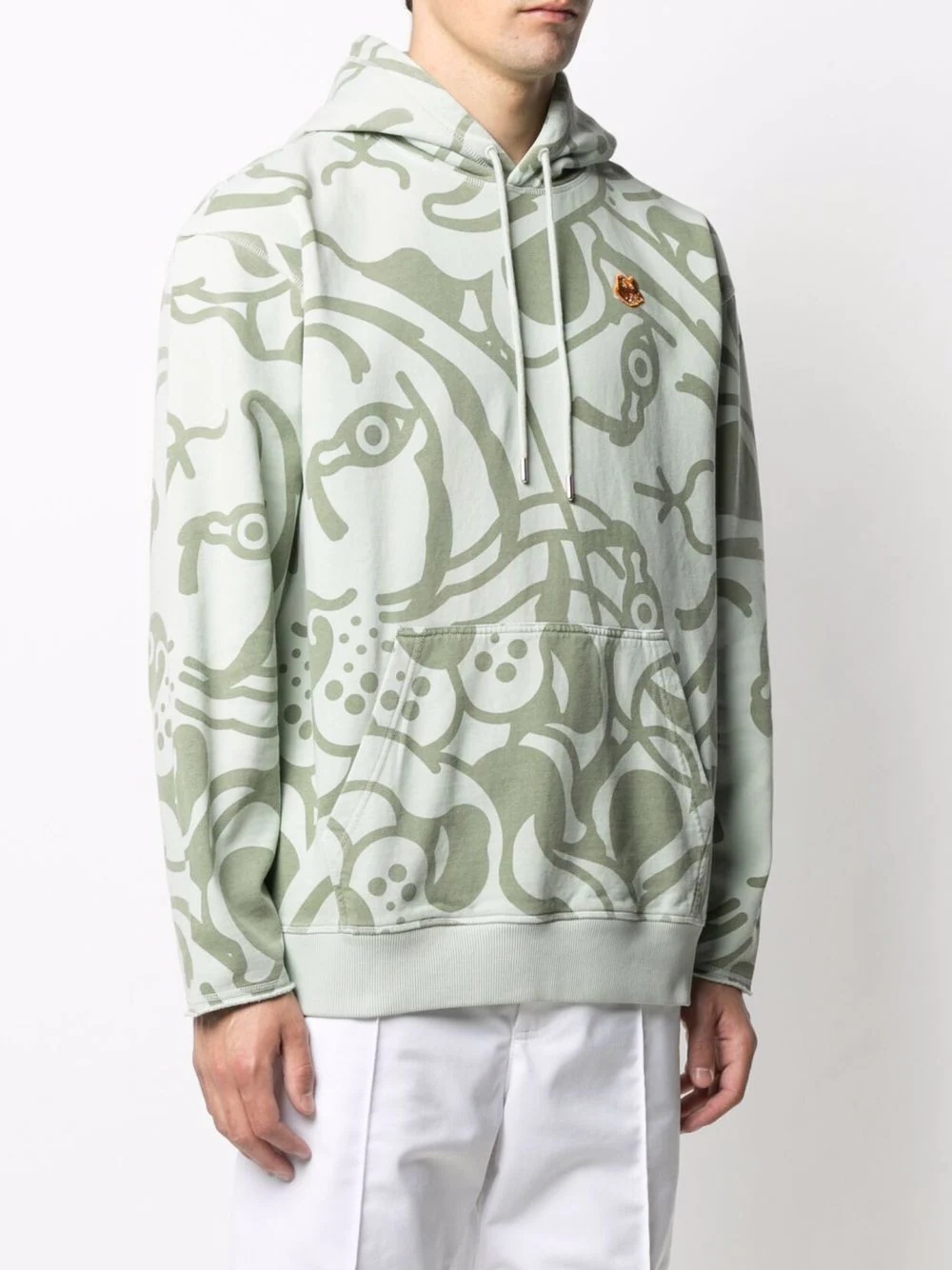 abstract-pattern drawstring hoodie - 3