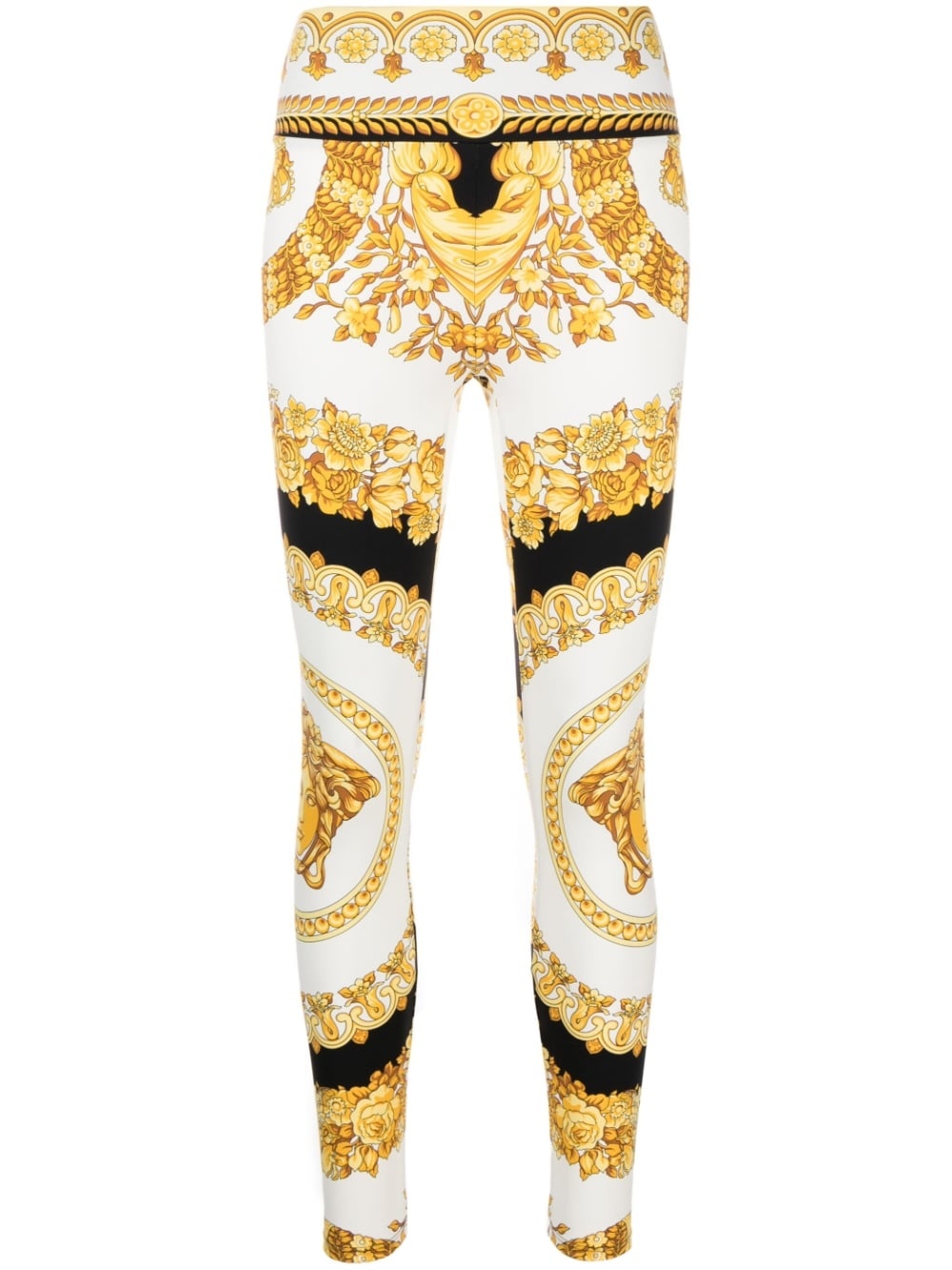 Barocco-print leggings - 1