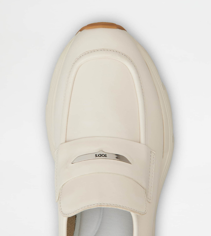 SPORTY LOAFERS IN LEATHER - OFF WHITE 5