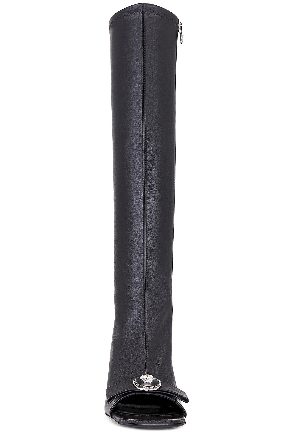 Heeled Open-toe Riding Boot - 4