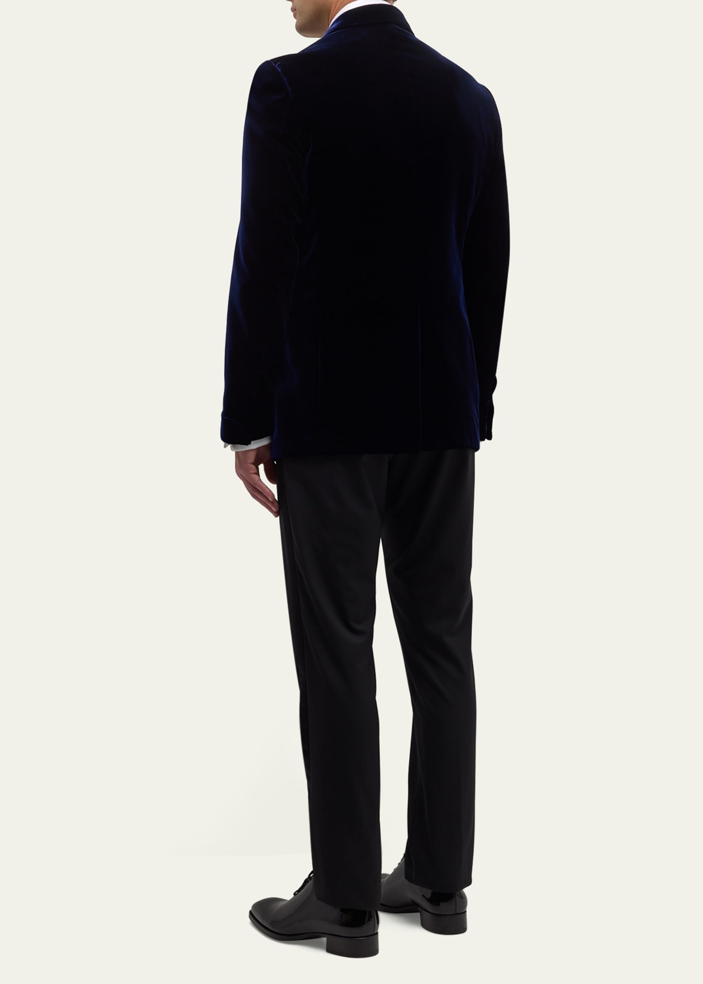 Men's Wool-Silk Velvet Cocktail Jacket - 4