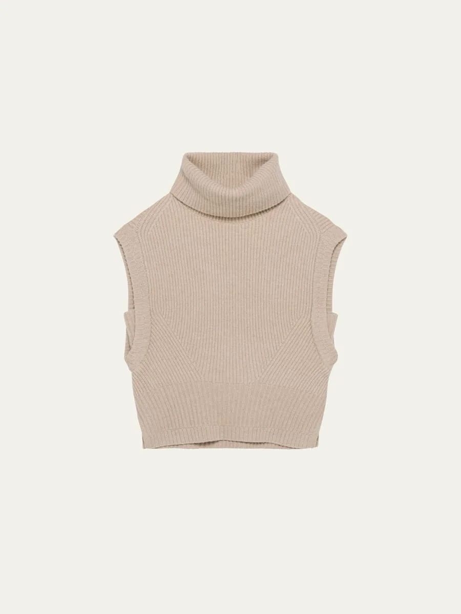 Maple Cashmere Turtleneck Sweater Vest - 1
