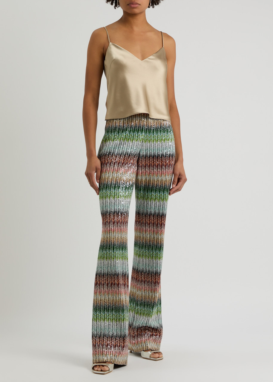 Missoni Striped Sequin-embellished Knitted Trousers - 4