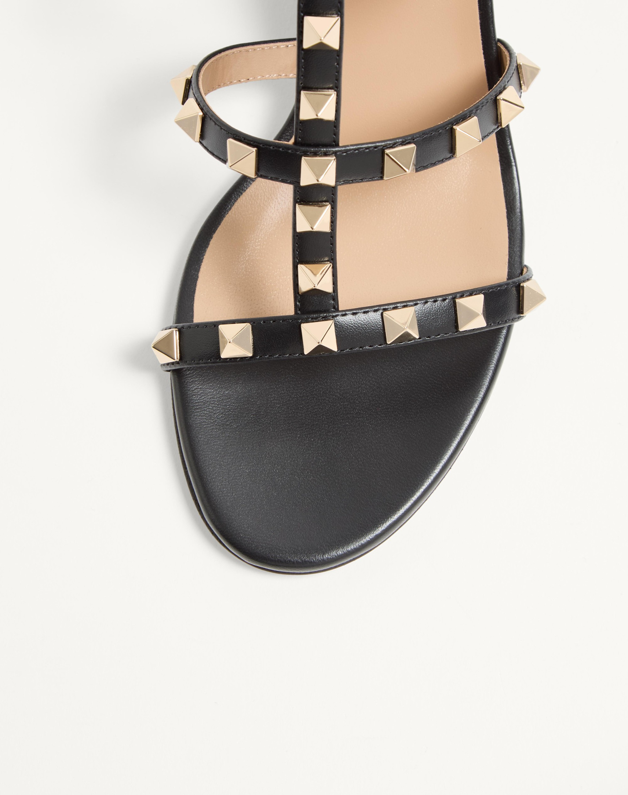 ROCKSTUD CALFSKIN LEATHER SLIDE SANDAL 60 MM - 6