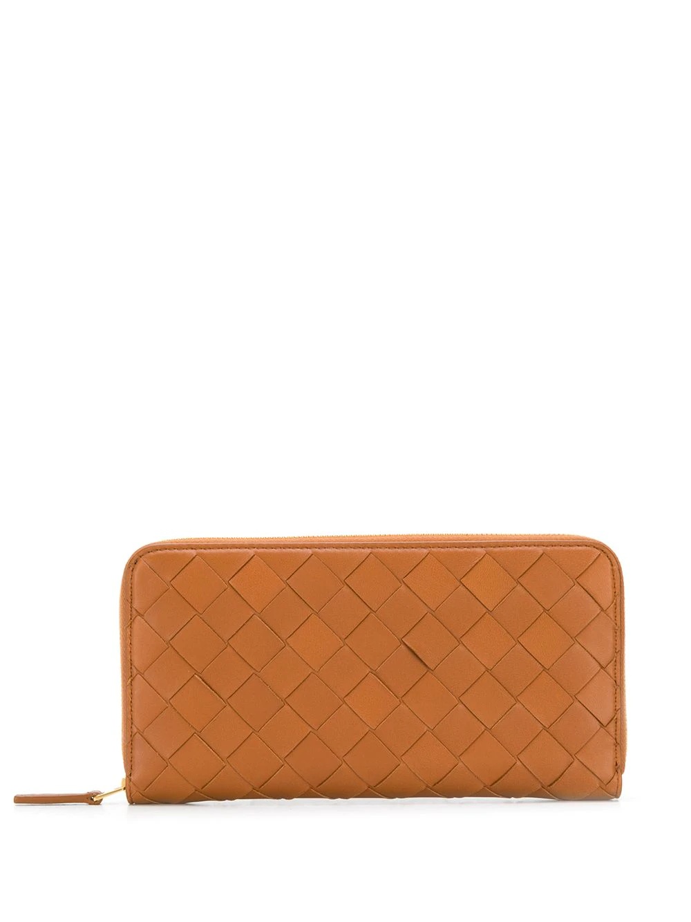 intrecciato weave zip-around wallet - 1