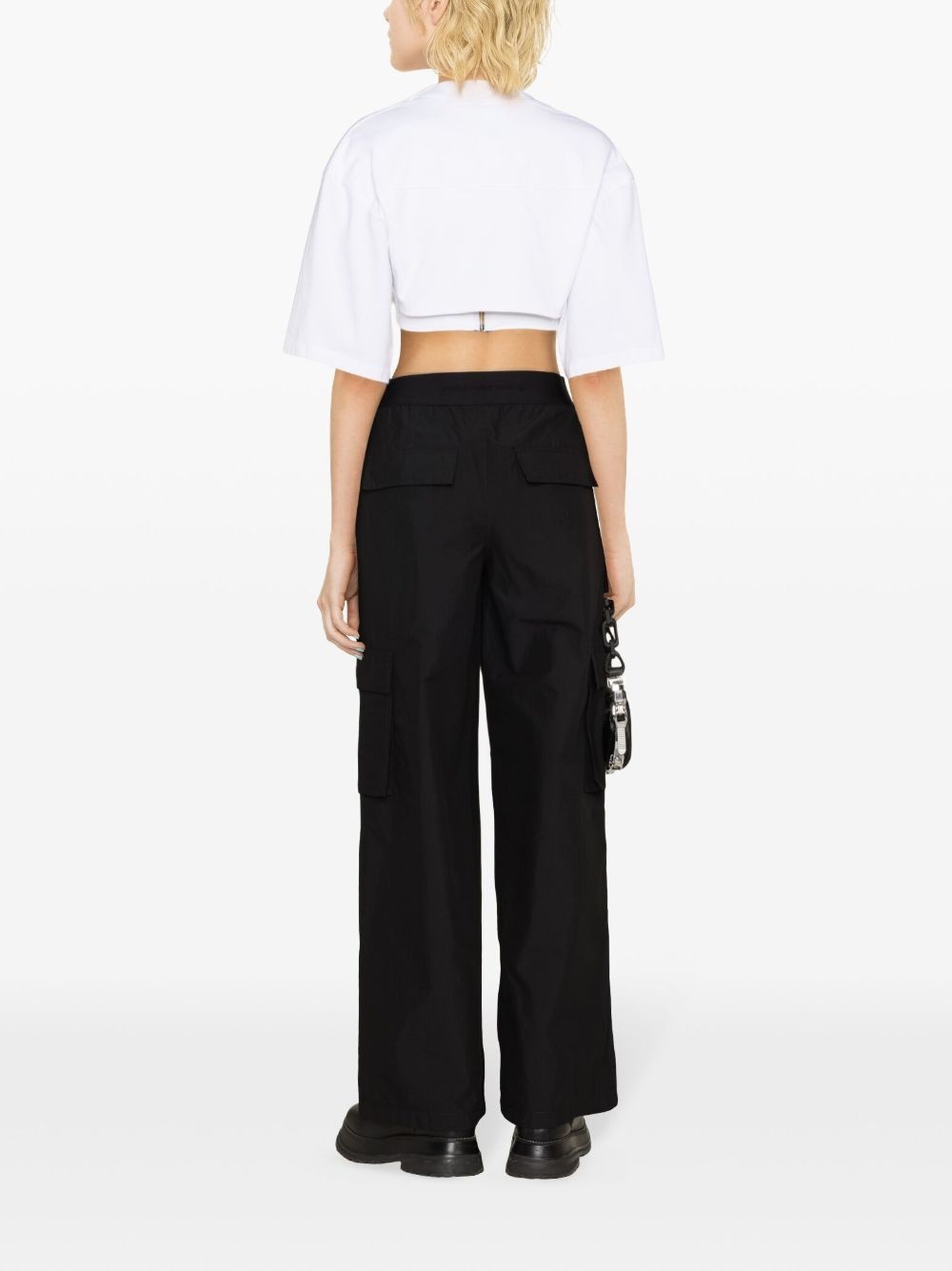 Alexander Wang logo-waistband cargo-pockets trousers