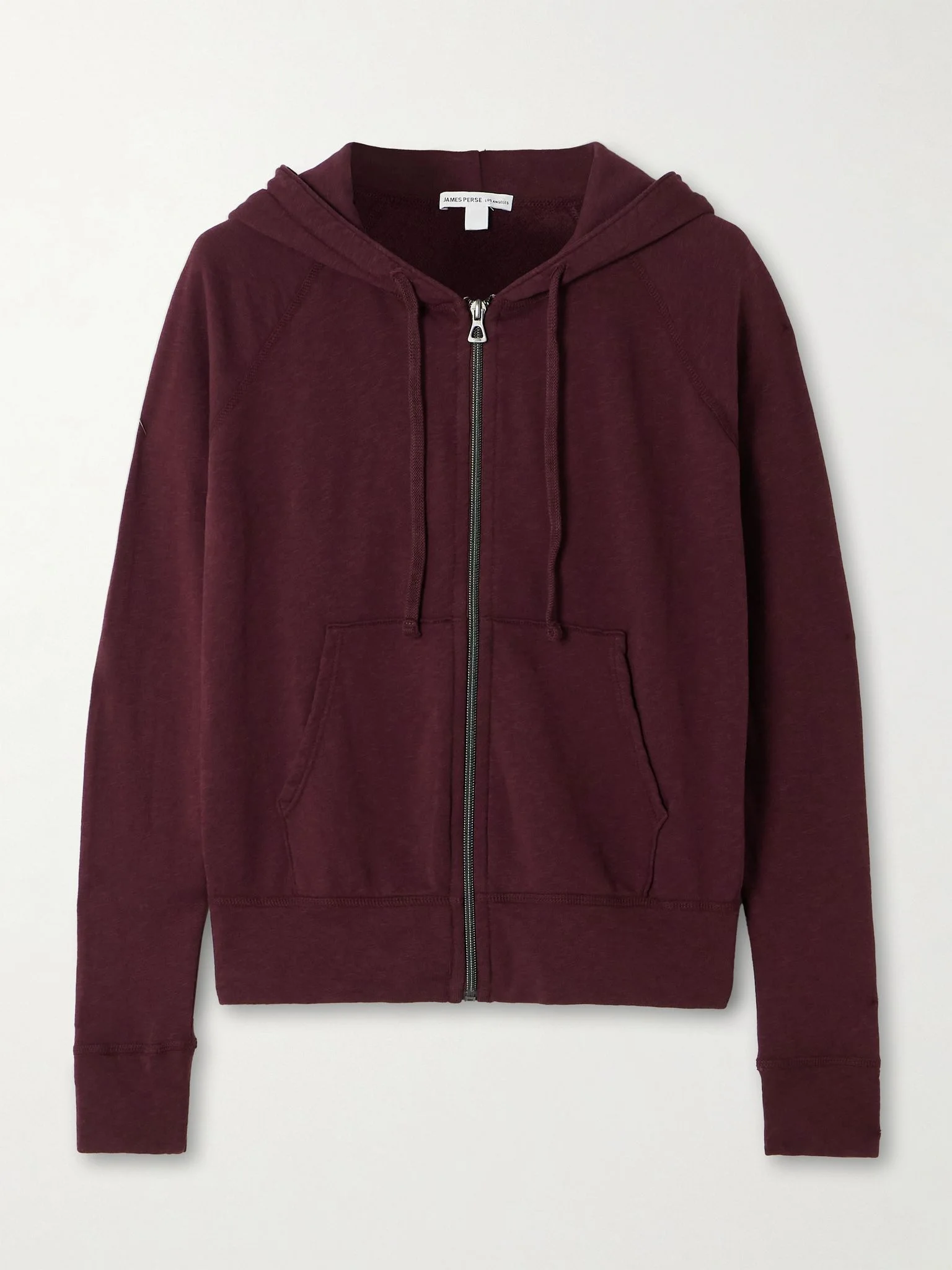 Cotton-terry hoodie Burgundy - 1