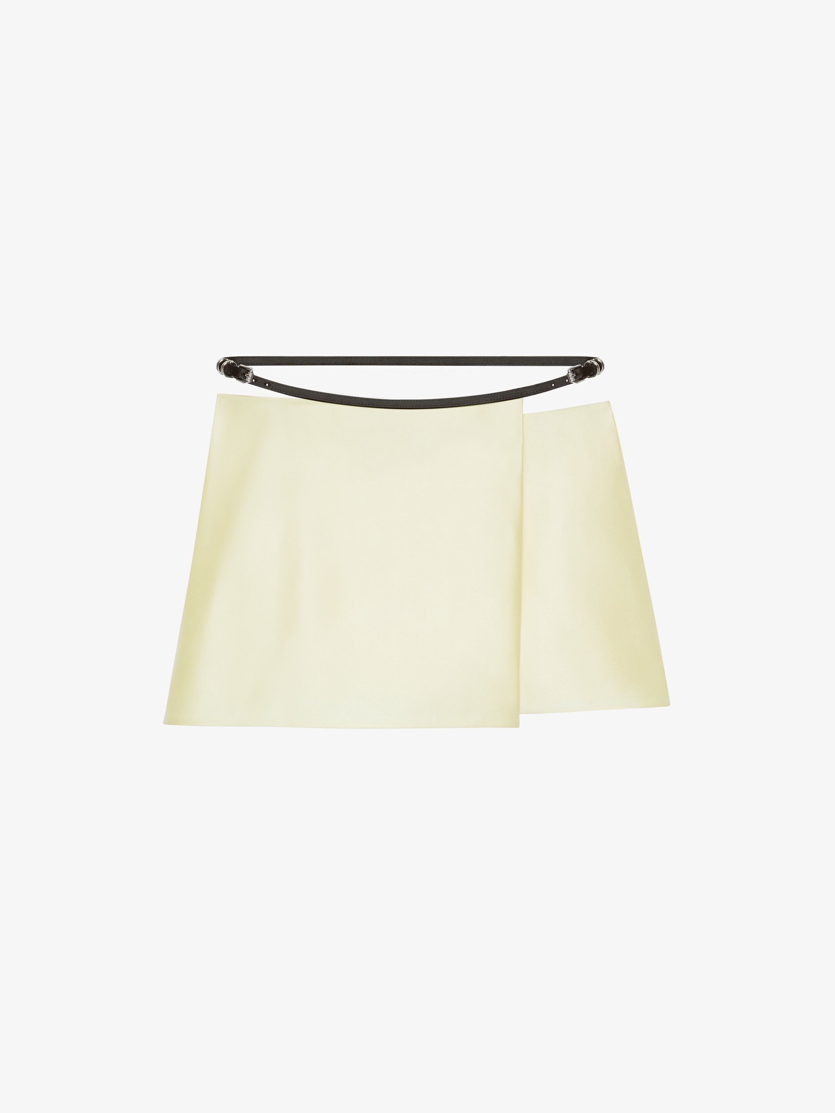 VOYOU WRAP SKIRT IN SILK SATIN DUCHESSE - 1