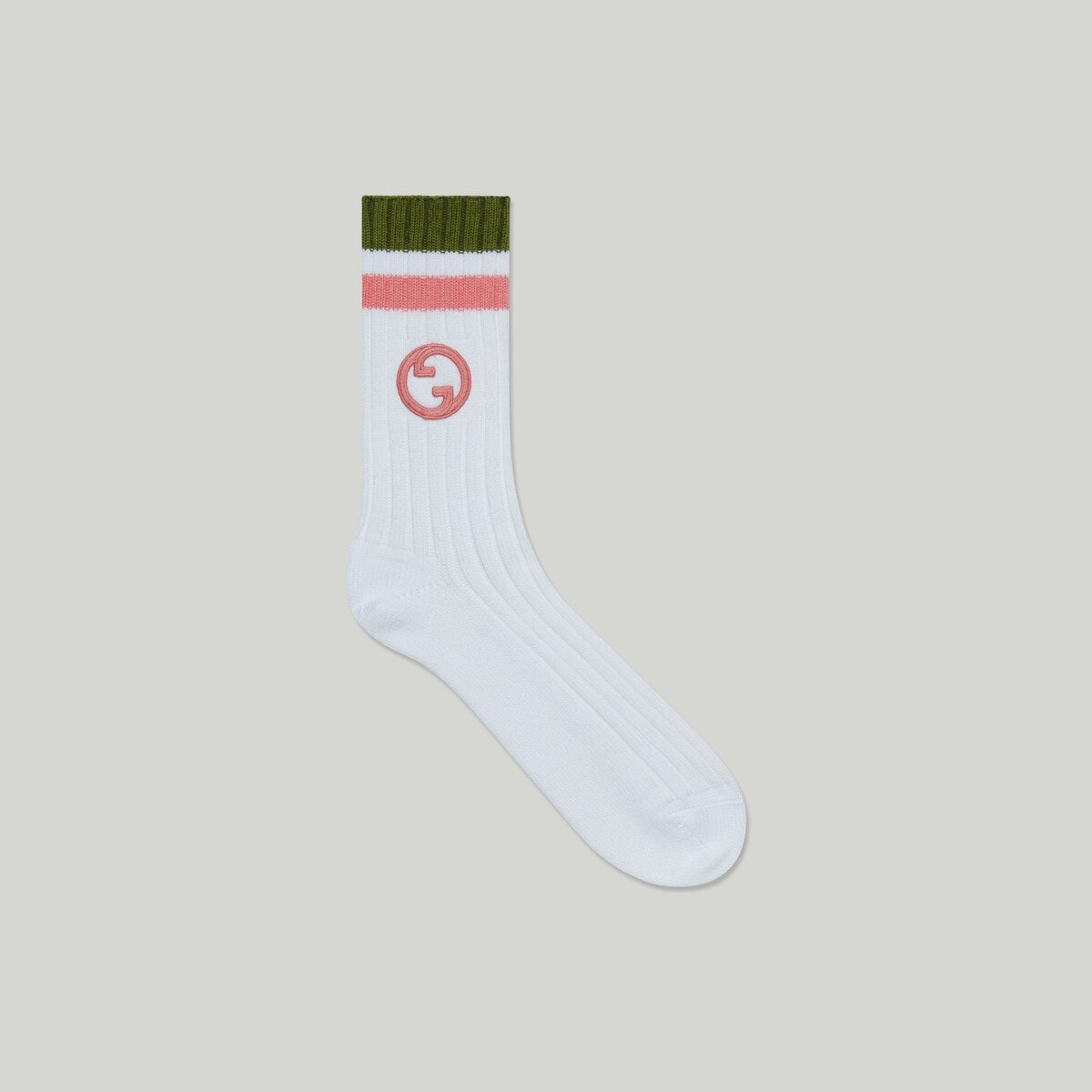 Round Interlocking G cotton socks - 1