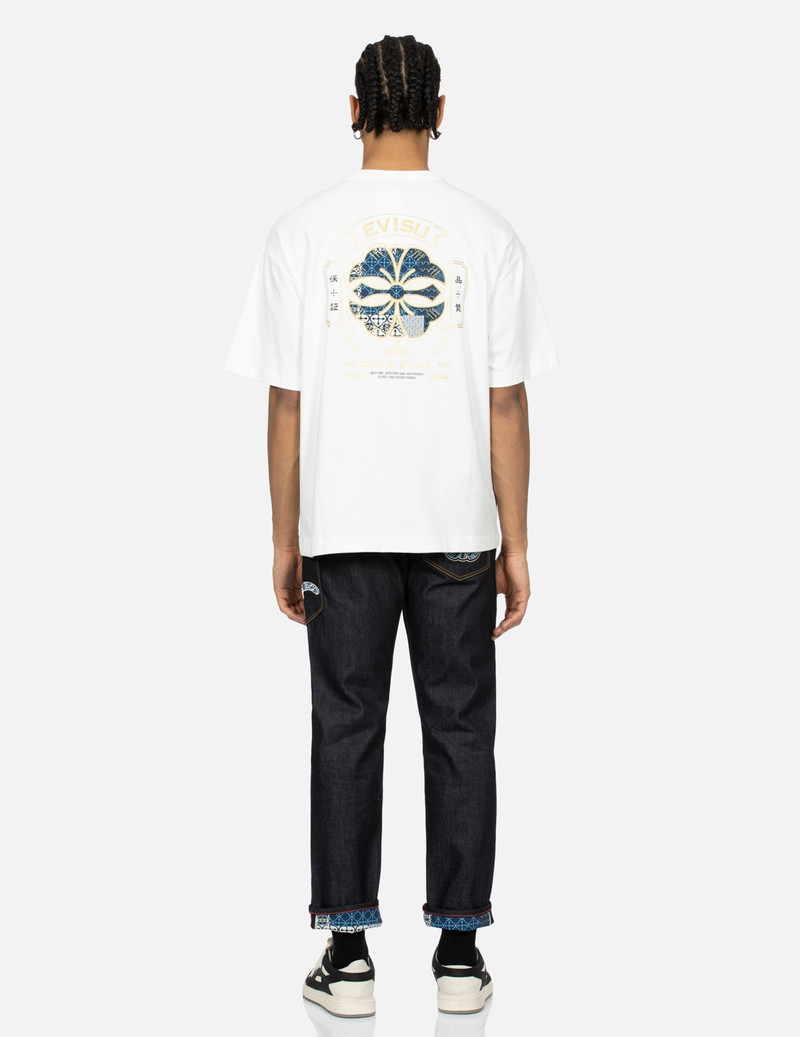 EVISU SEAGULL AND KAMON SASHIKO EMBROIDERY CARROT FIT JEANS #2017 outlook