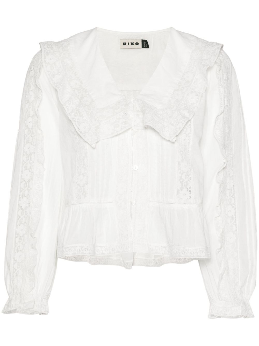 Maribelle lace-detail blouse - 1