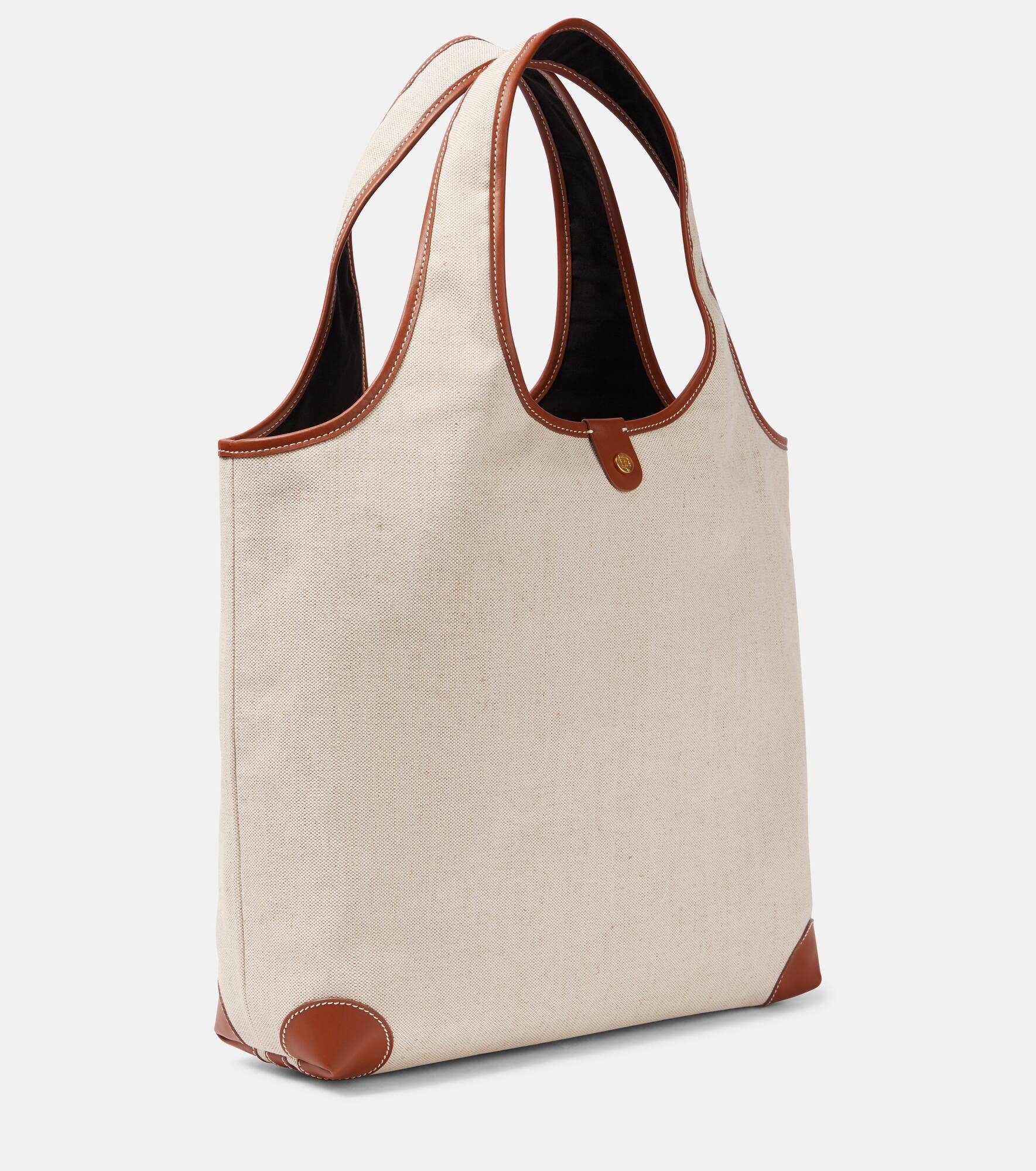 B-Army leather-trimmed canvas tote bag - 4