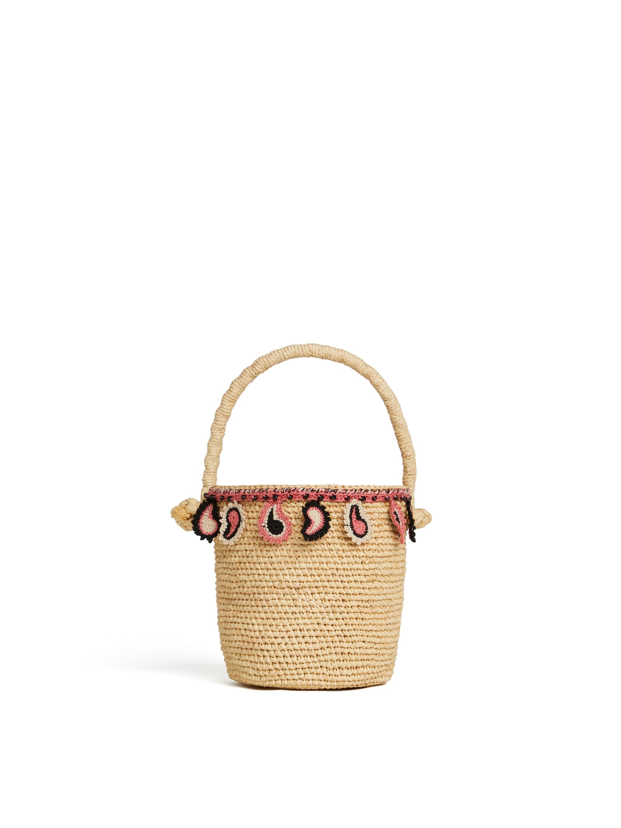 Raffia Paisley Basket Bag - 2