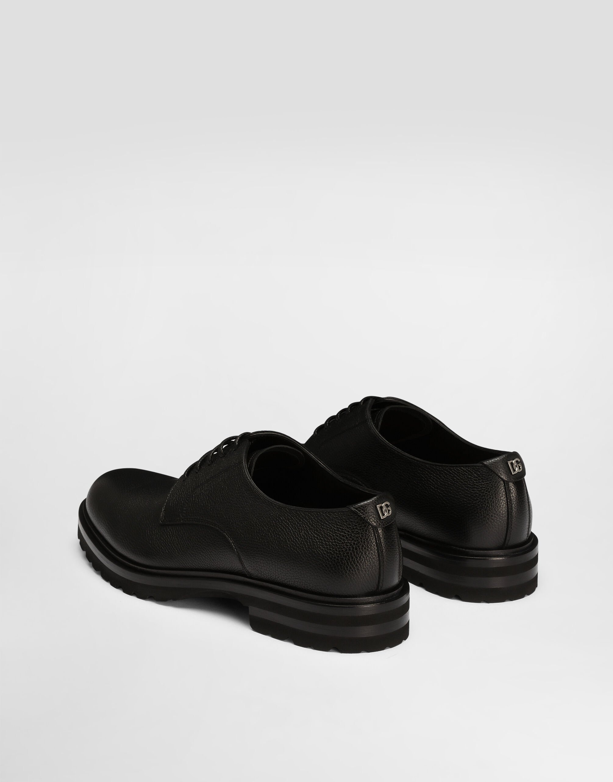 Grainy calfskin Derby shoes - 3
