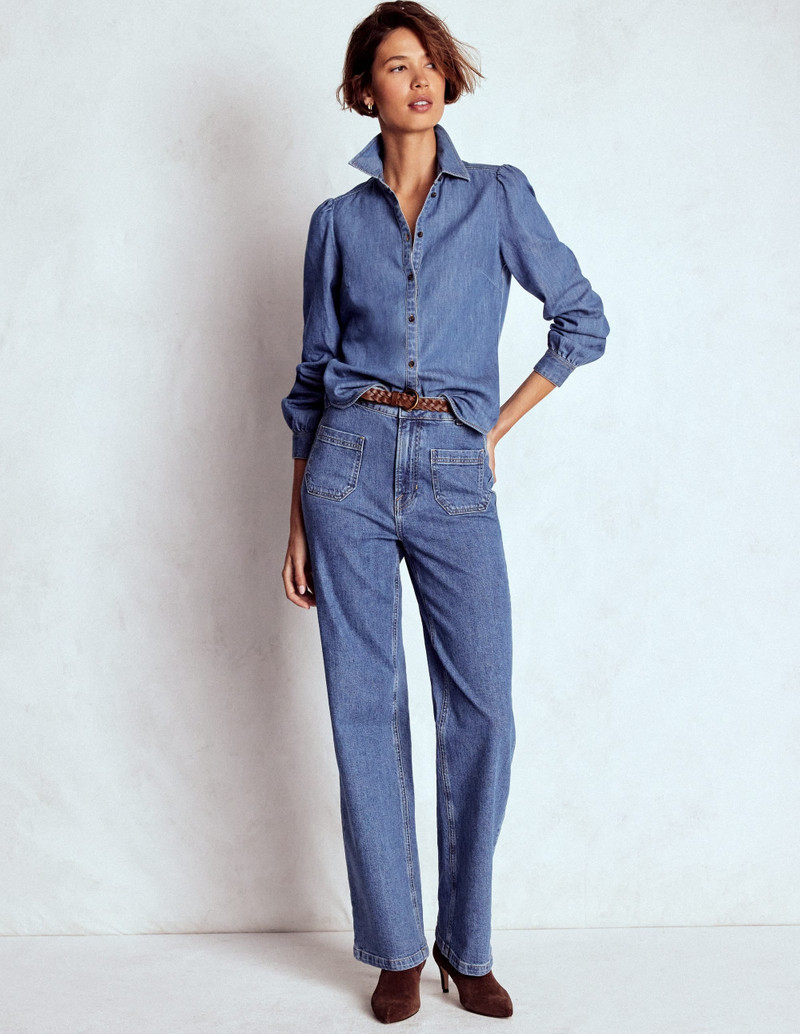 Cara Denim Shirt-Mid Vintage 5
