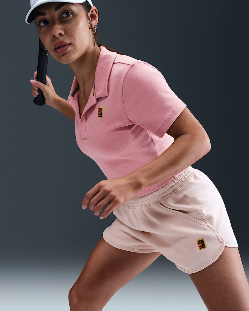 NikeCourt Heritage Women's Mid-Rise Fleece Tennis Shorts 5