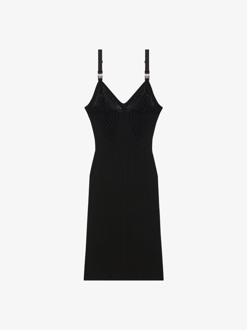 MINI DRESS IN KNIT WITH 4G BUCKLE STRAPS - 1