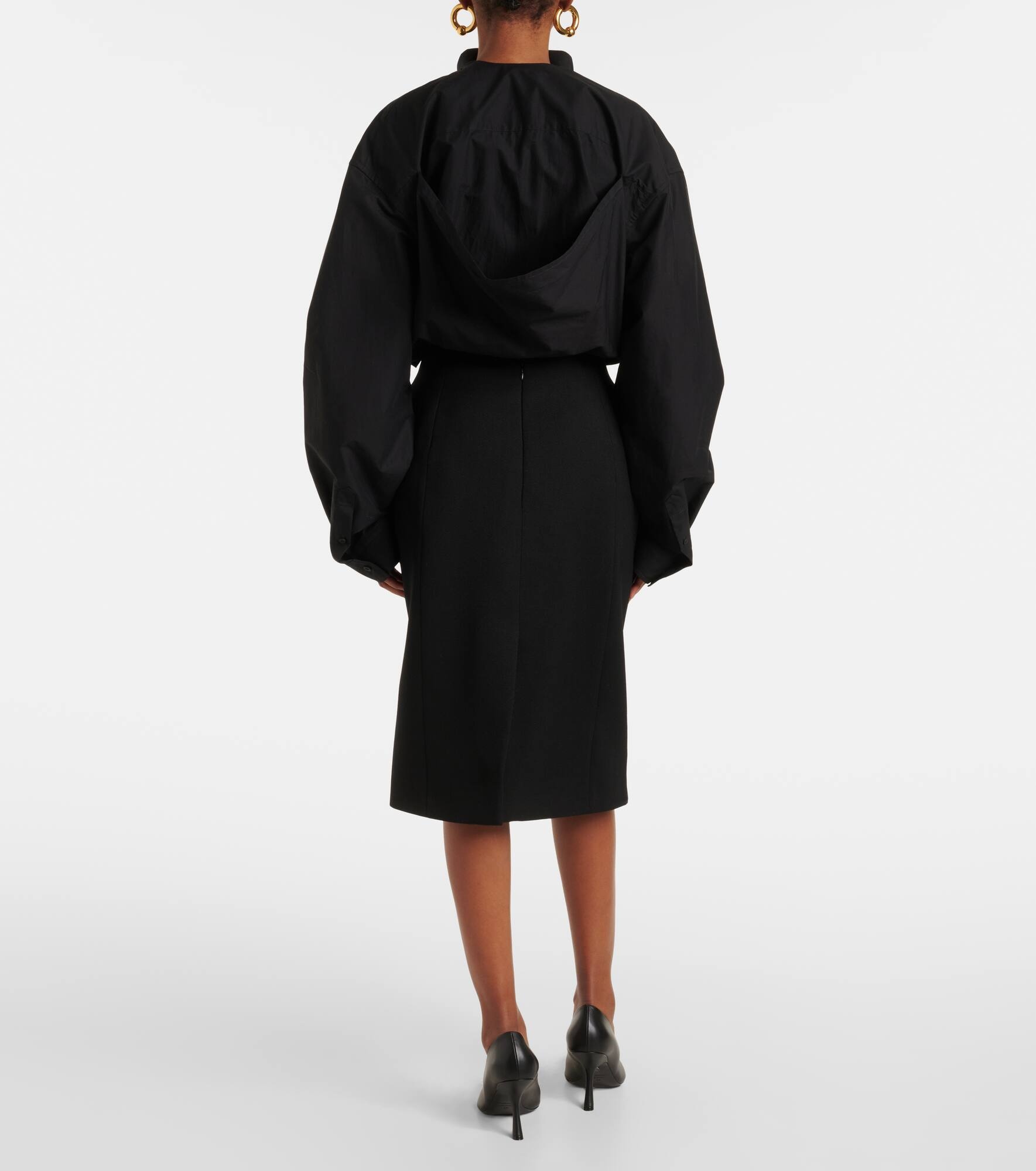 Hourglass wool midi skirt - 3
