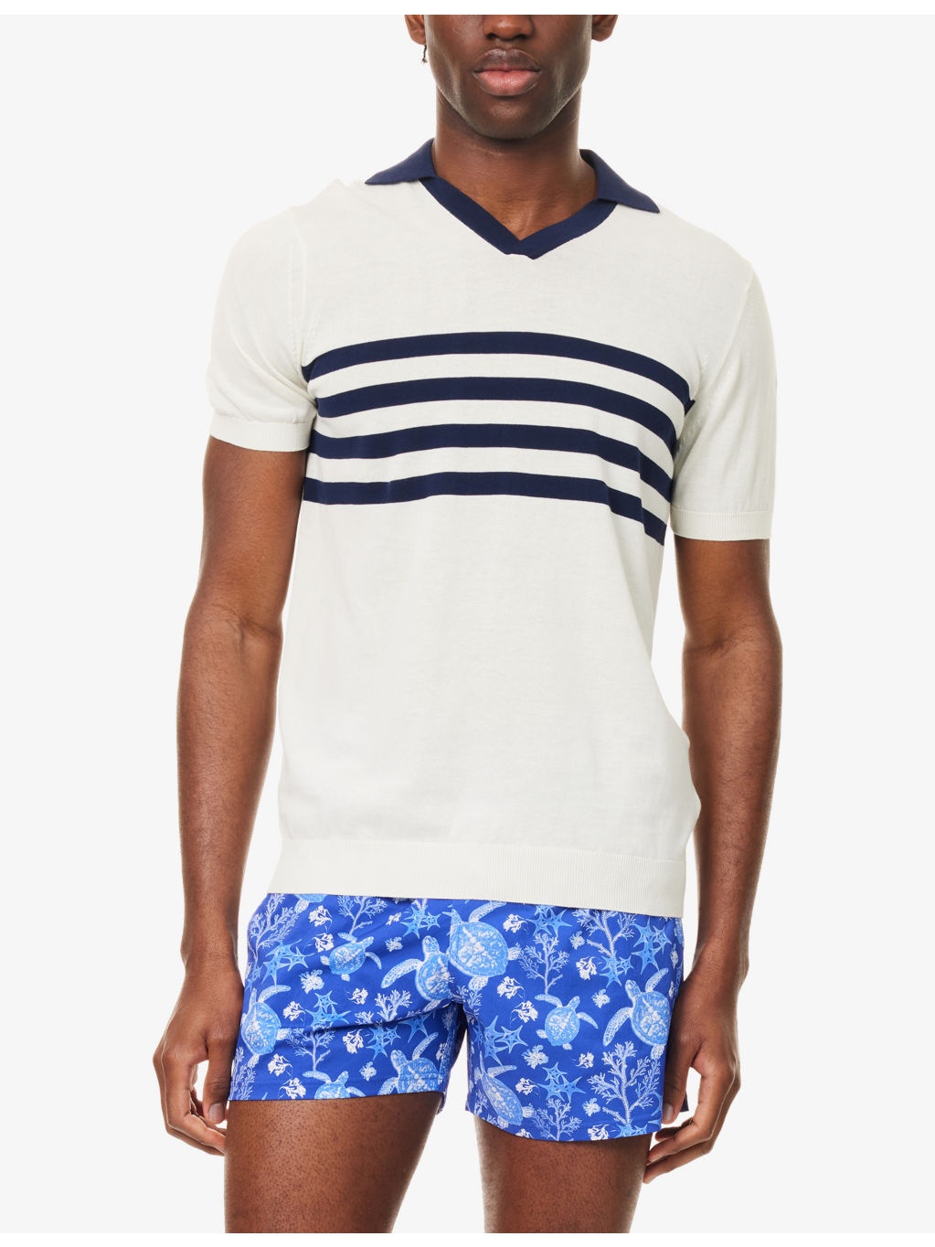 Amour Striped Knitted Cotton T-Shirt - 3