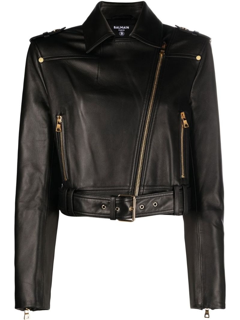 leather biker jacker - 1