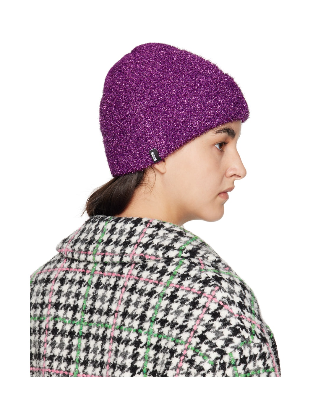 Purple Metallic Beanie - 3