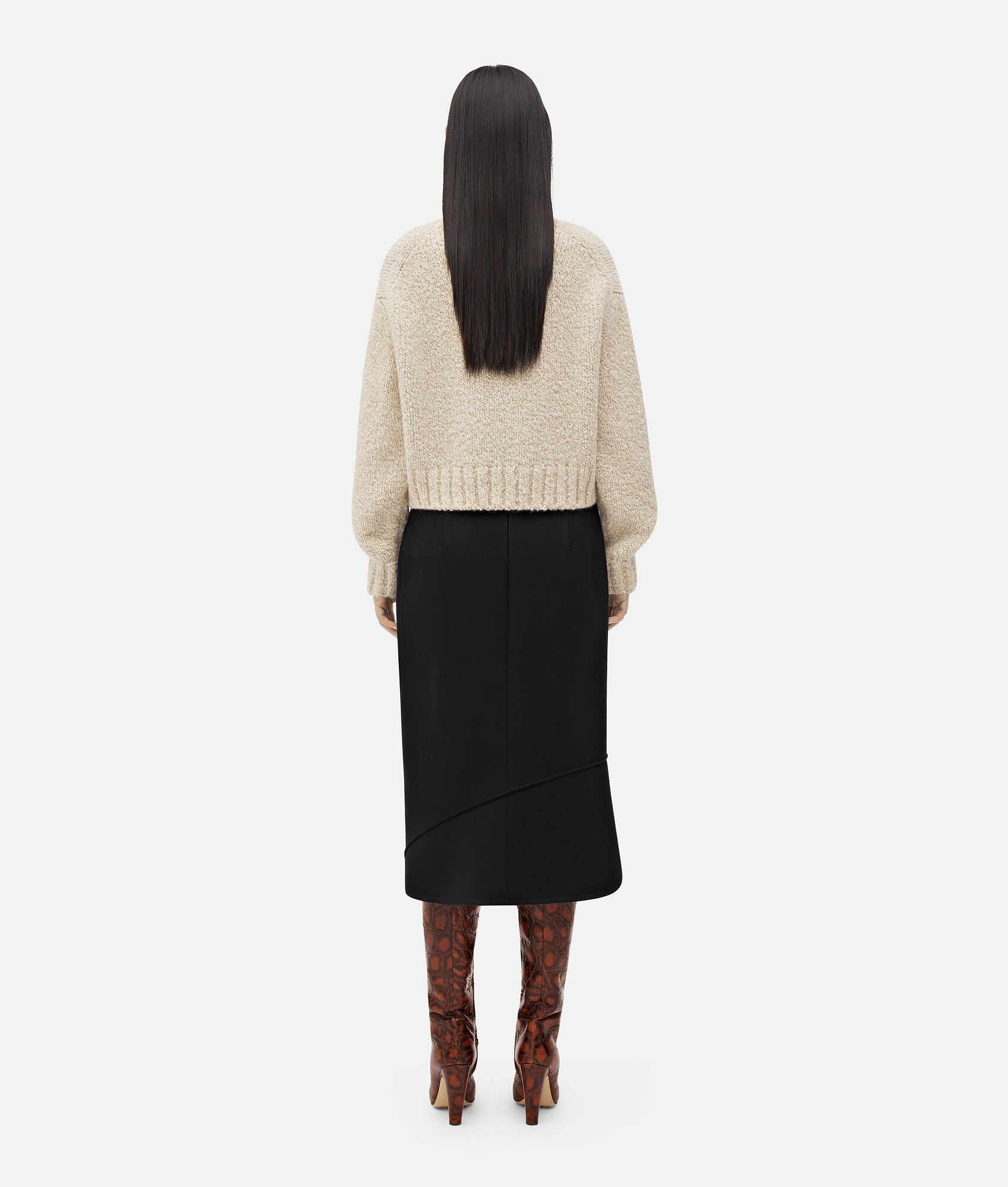 Alpaca Cropped Turtleneck - 3