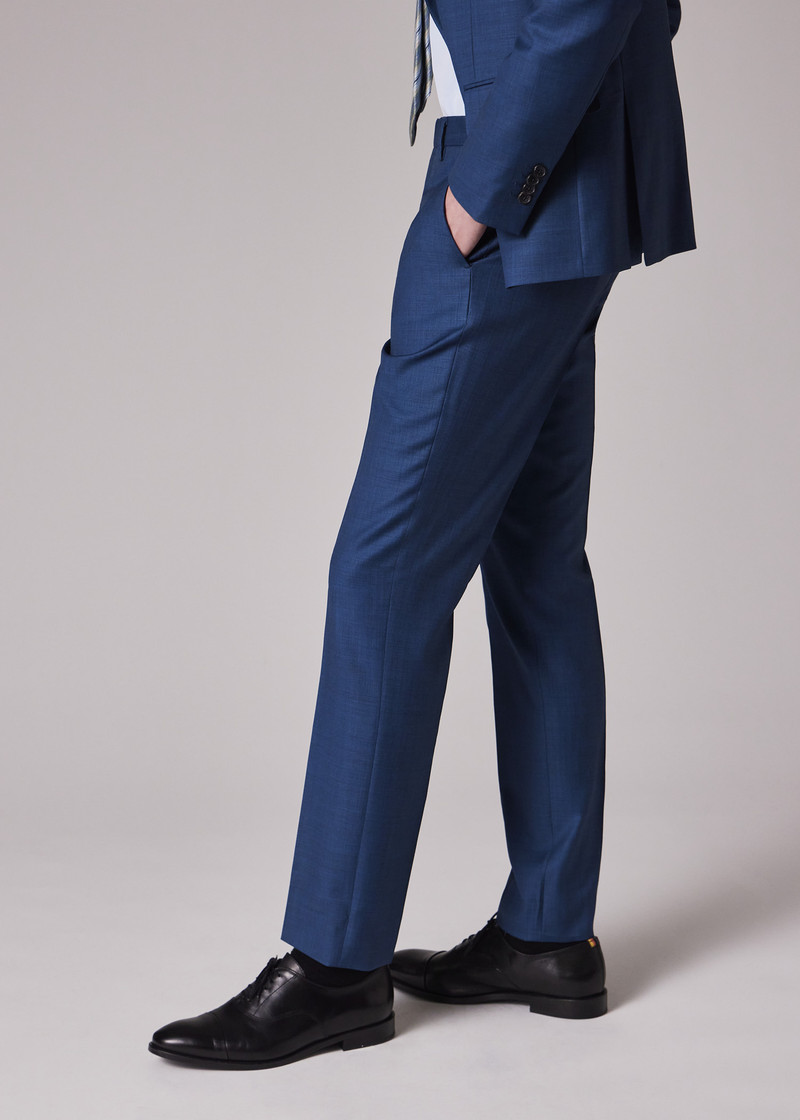Tailored-Fit Sharkskin Wool Suit 8