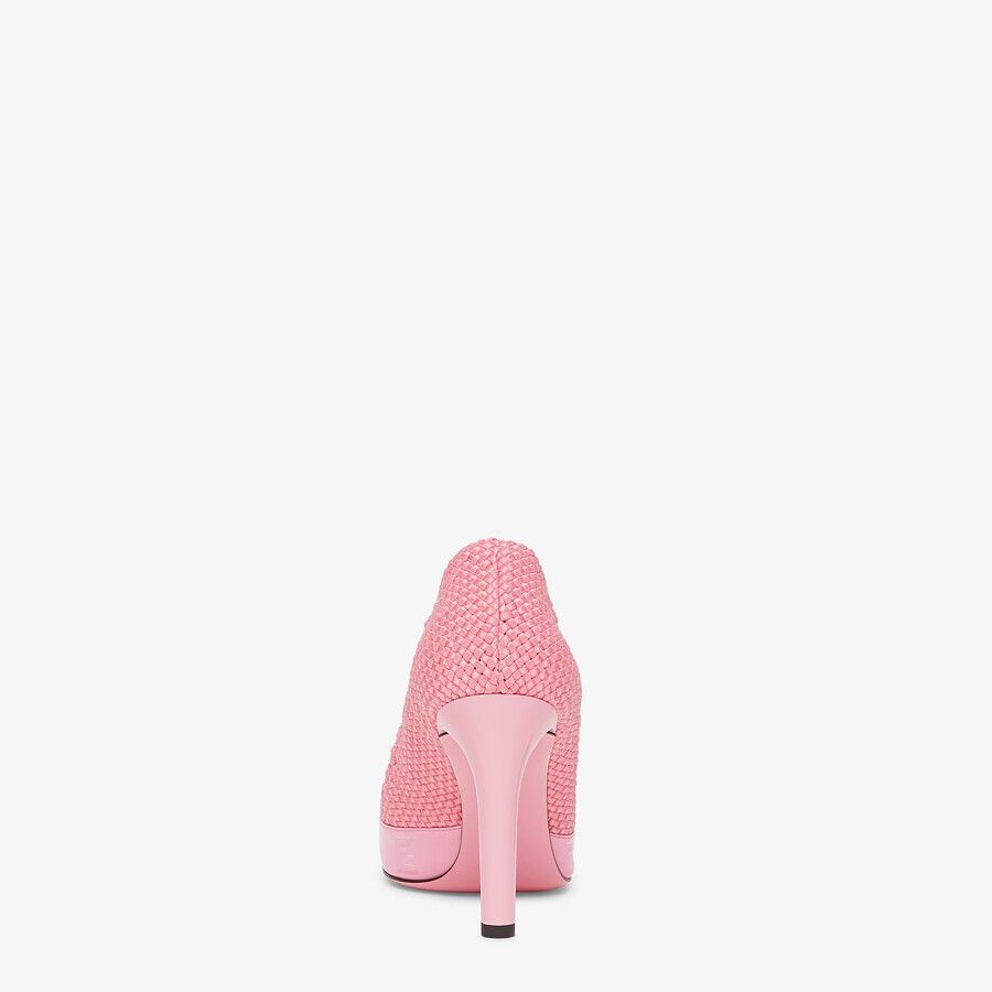Pink stretch lace pumps - 3