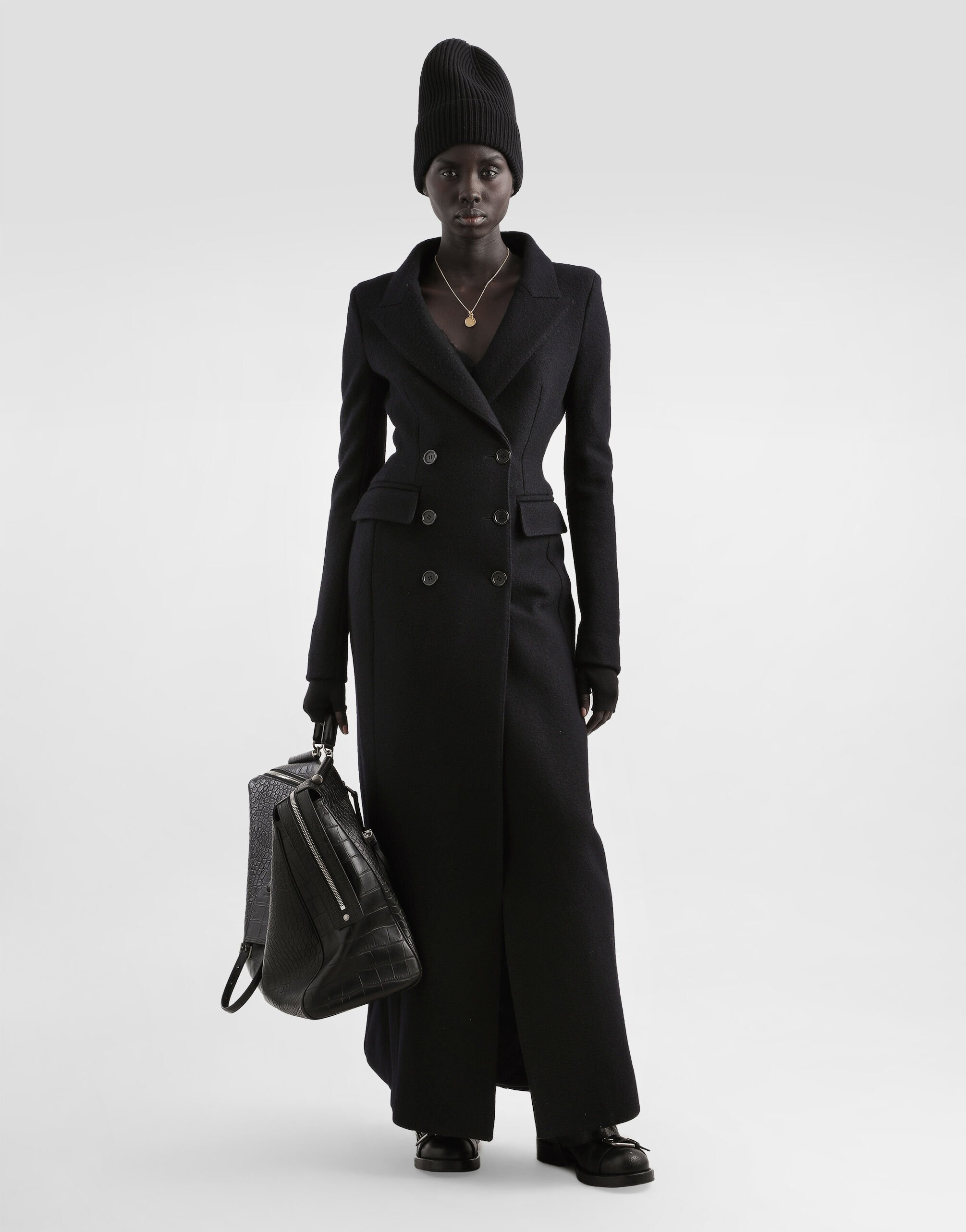 Double-breastedwool coat - 2