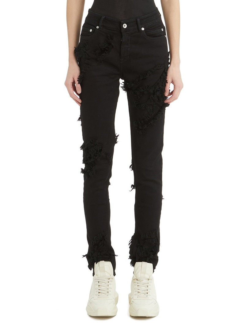 distressed-design jeans 1