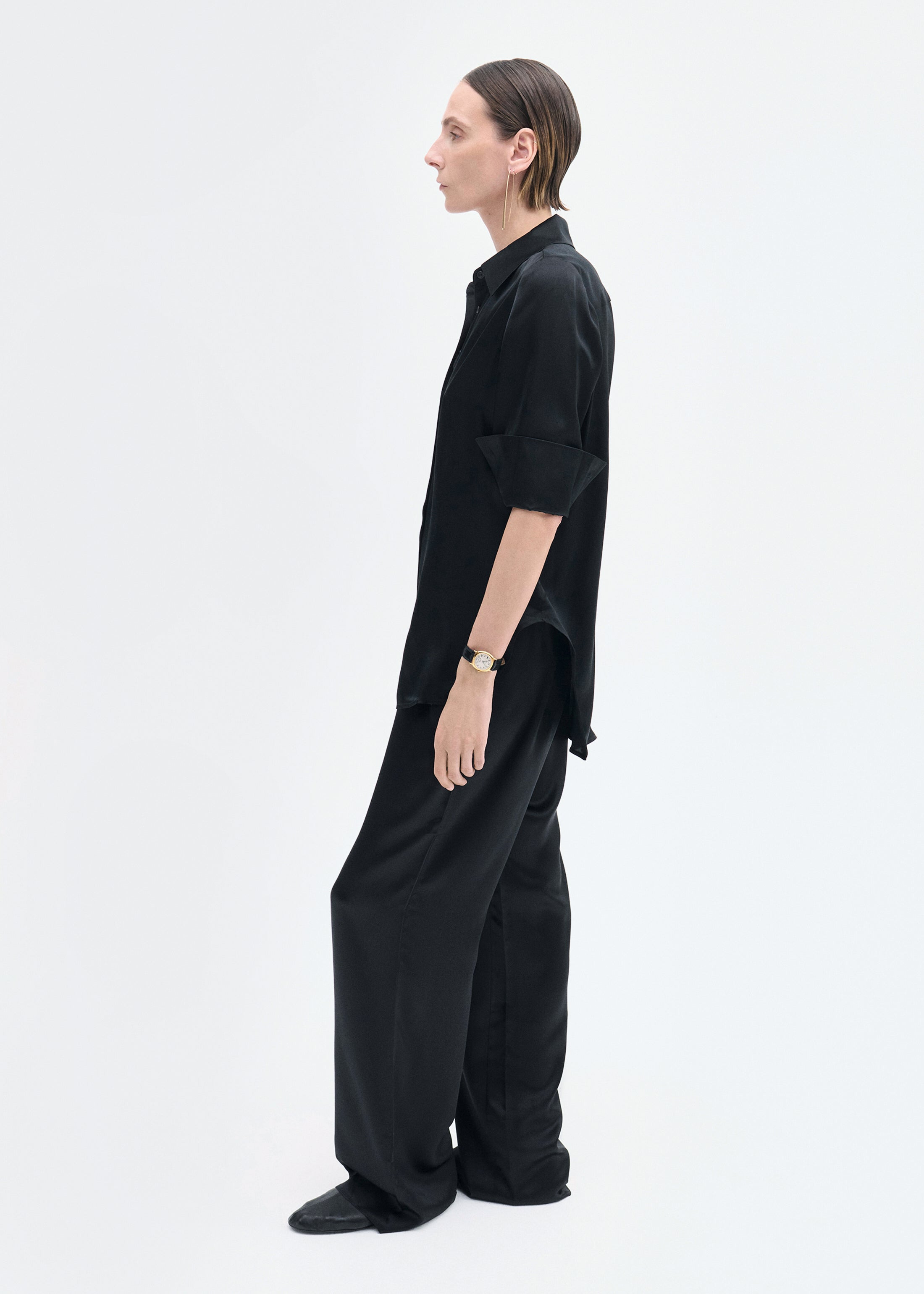 Elastic Waist Pant in Silk - 3