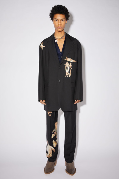 Acne Studios Printed Suit jacket - Black outlook