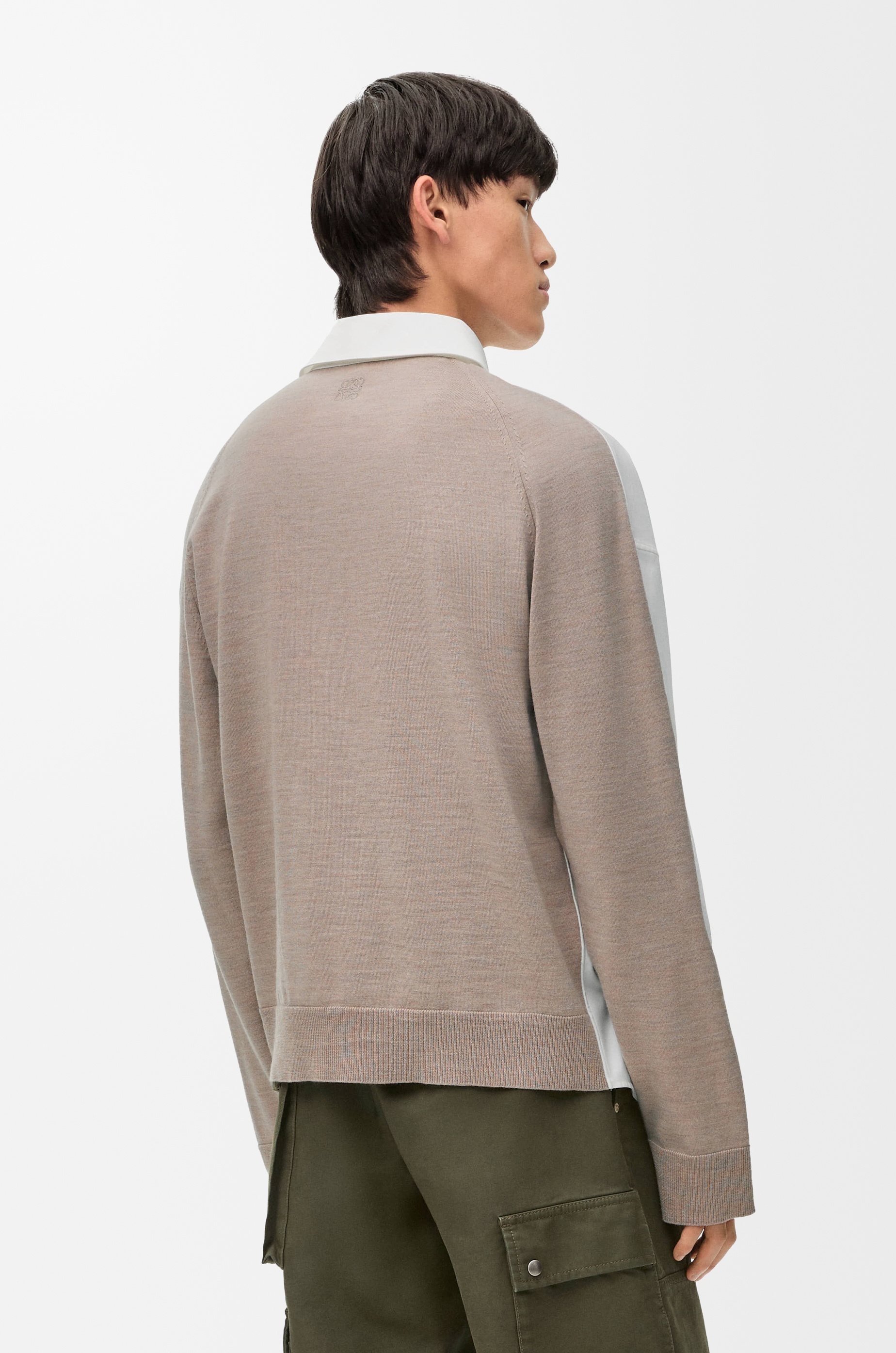 Hybrid shirt in cotton and wool - 5