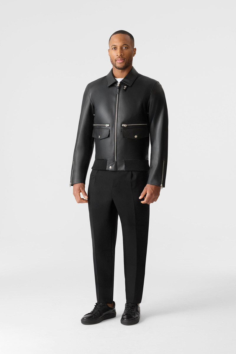 MACKAGE JAKARI Leather Zip Jacket outlook