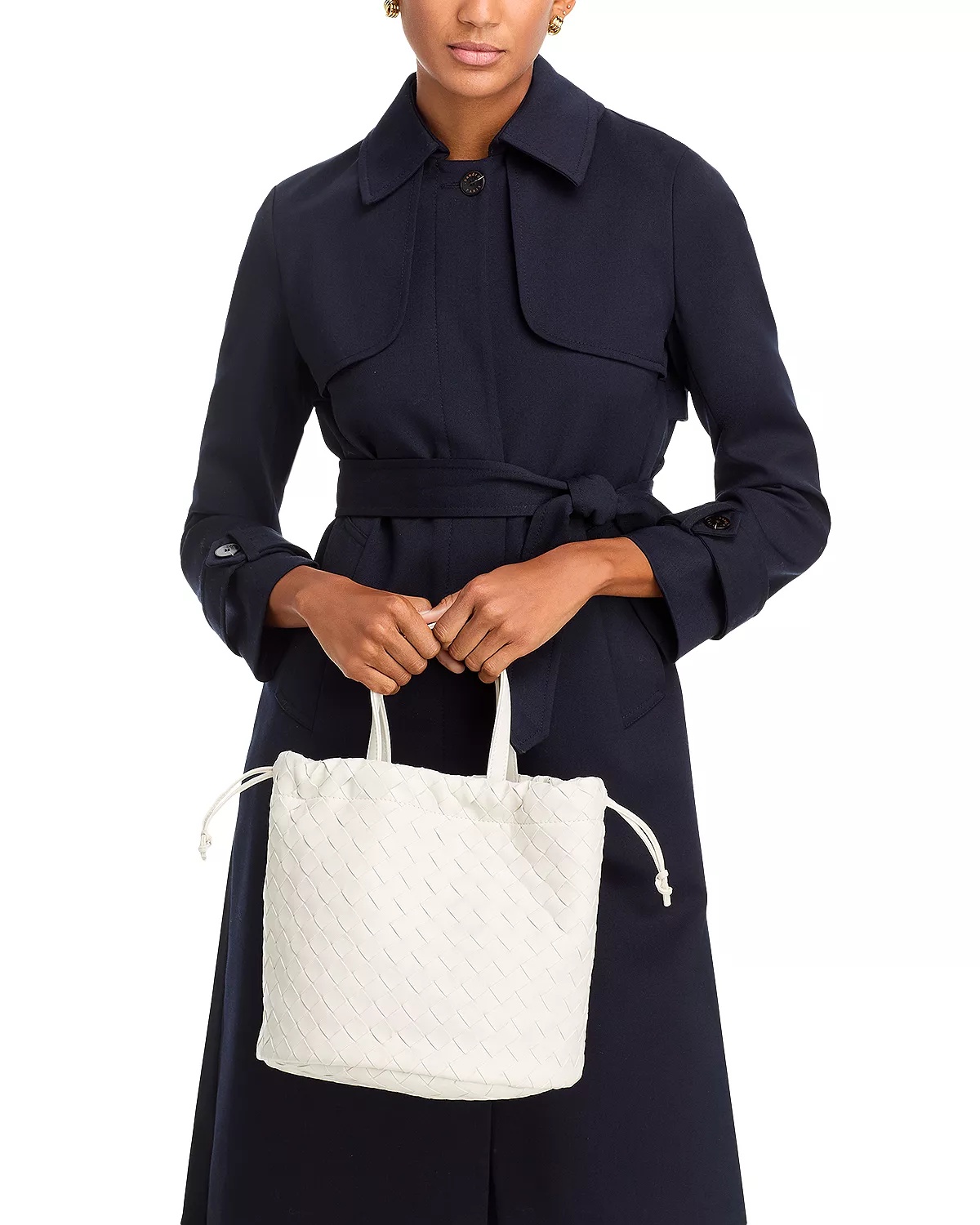Small Castello Intreccio Leather Bucket Bag - 6