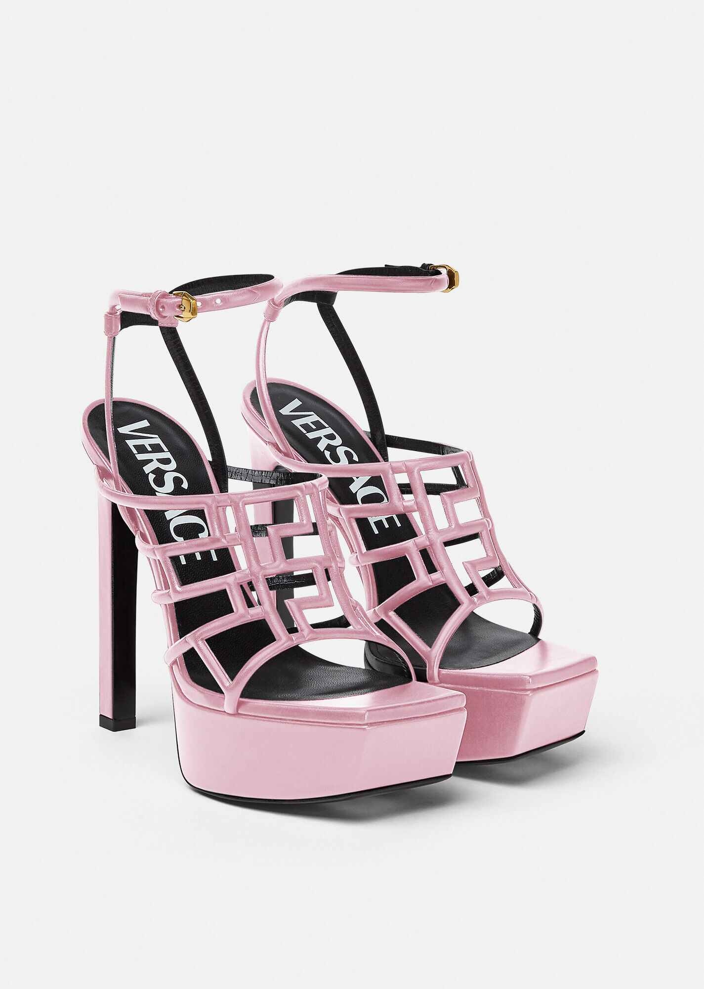 Greca Maze Platform Sandals - 4